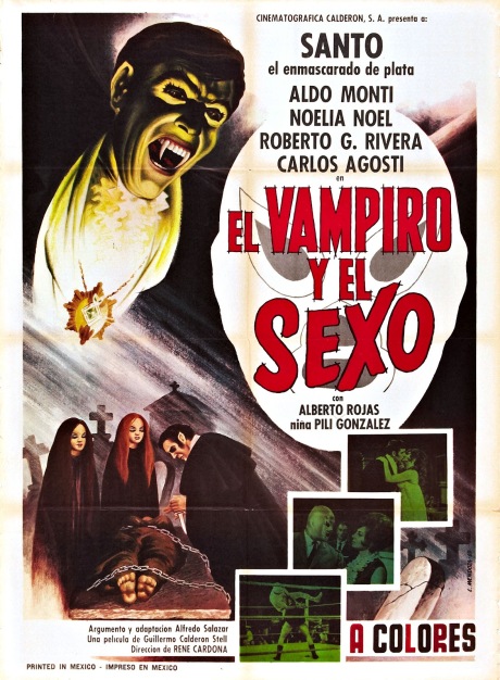 Cartel de la película El Vampiro y el sexo (Dirección: René Cardona). 1969.