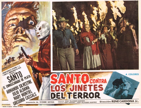 Lobby Card de la película Santo contra los jinetes del terror (Dirección: René Cardona). 1970. 